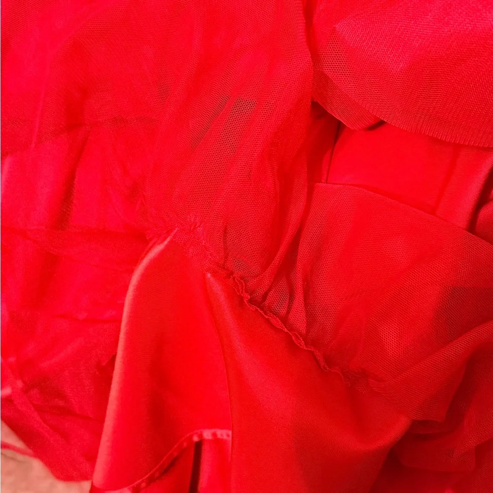 Satin Red Formal Dress